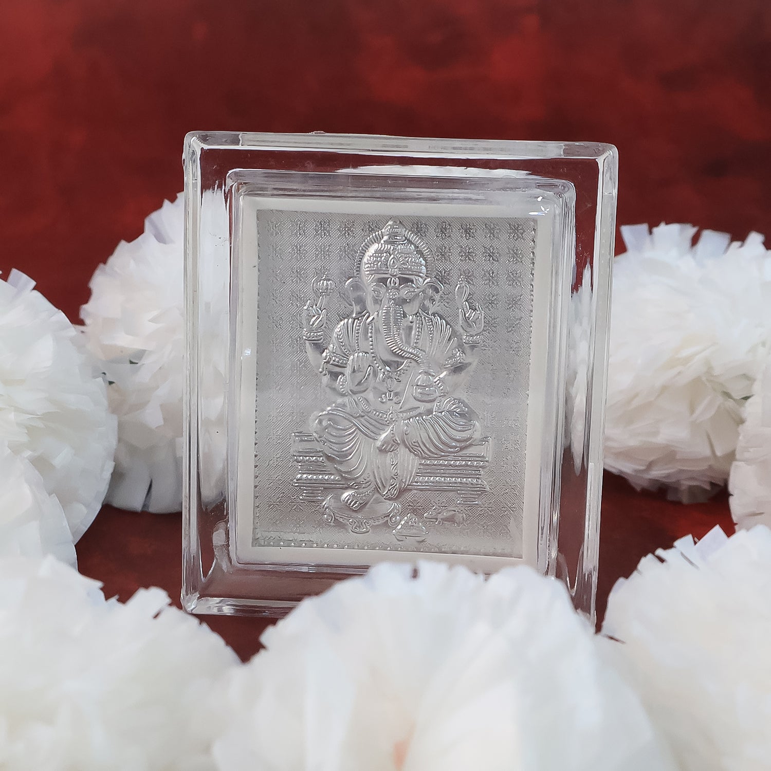 Spiritual Silver Embossed Ganesha Decorative Frame Spiritual Silver Embossed Ganesha Decorative Frame